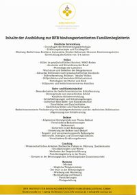 Zertifikat BFB R&uuml;ckseite